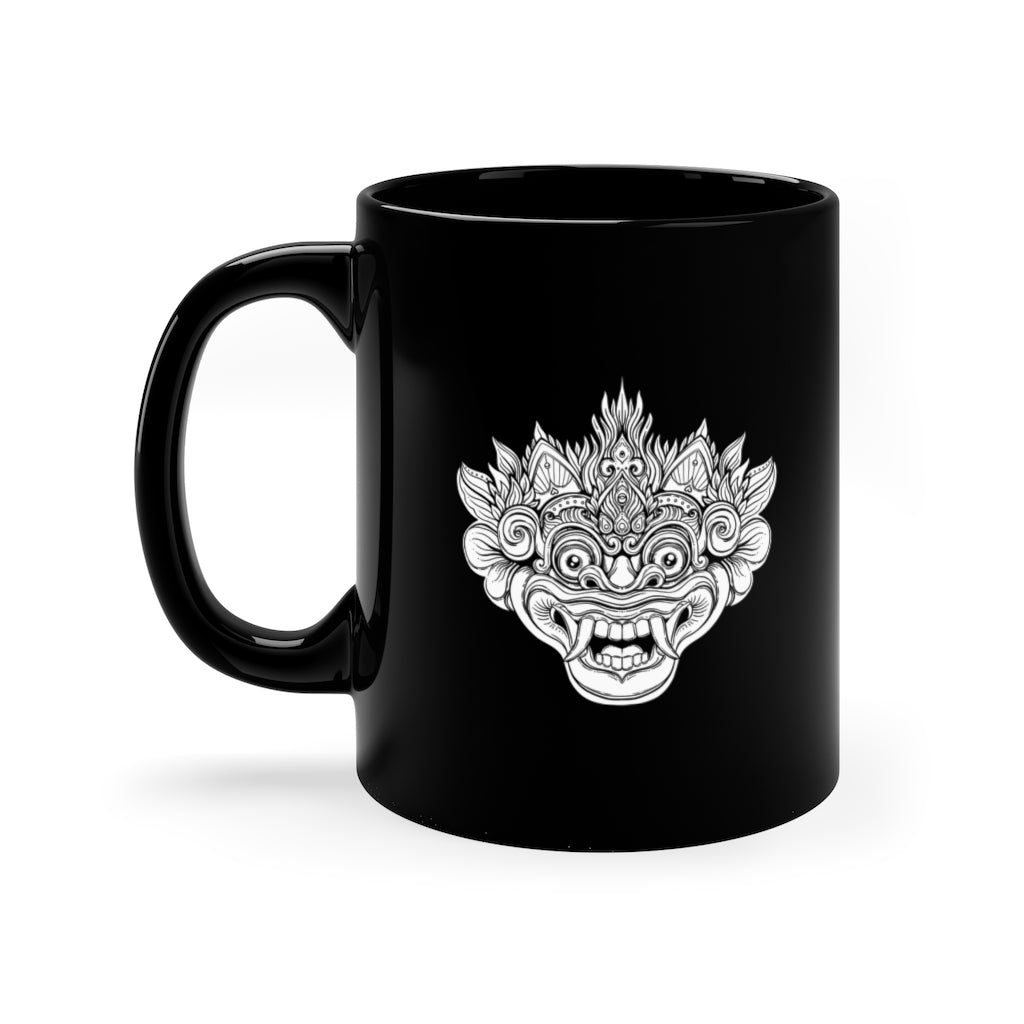 Bali Barong Mask 11oz Black Mug