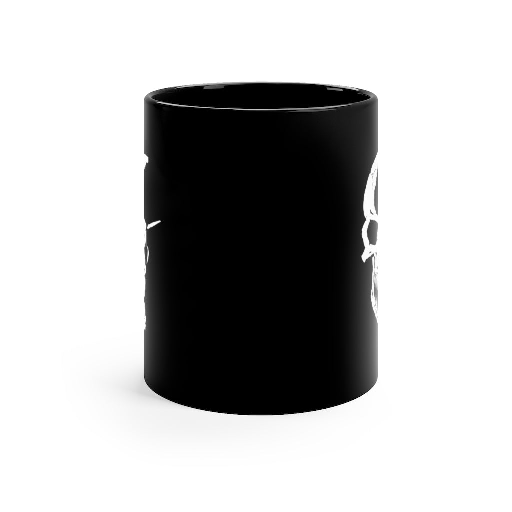 Half Skull 11oz Black Mug