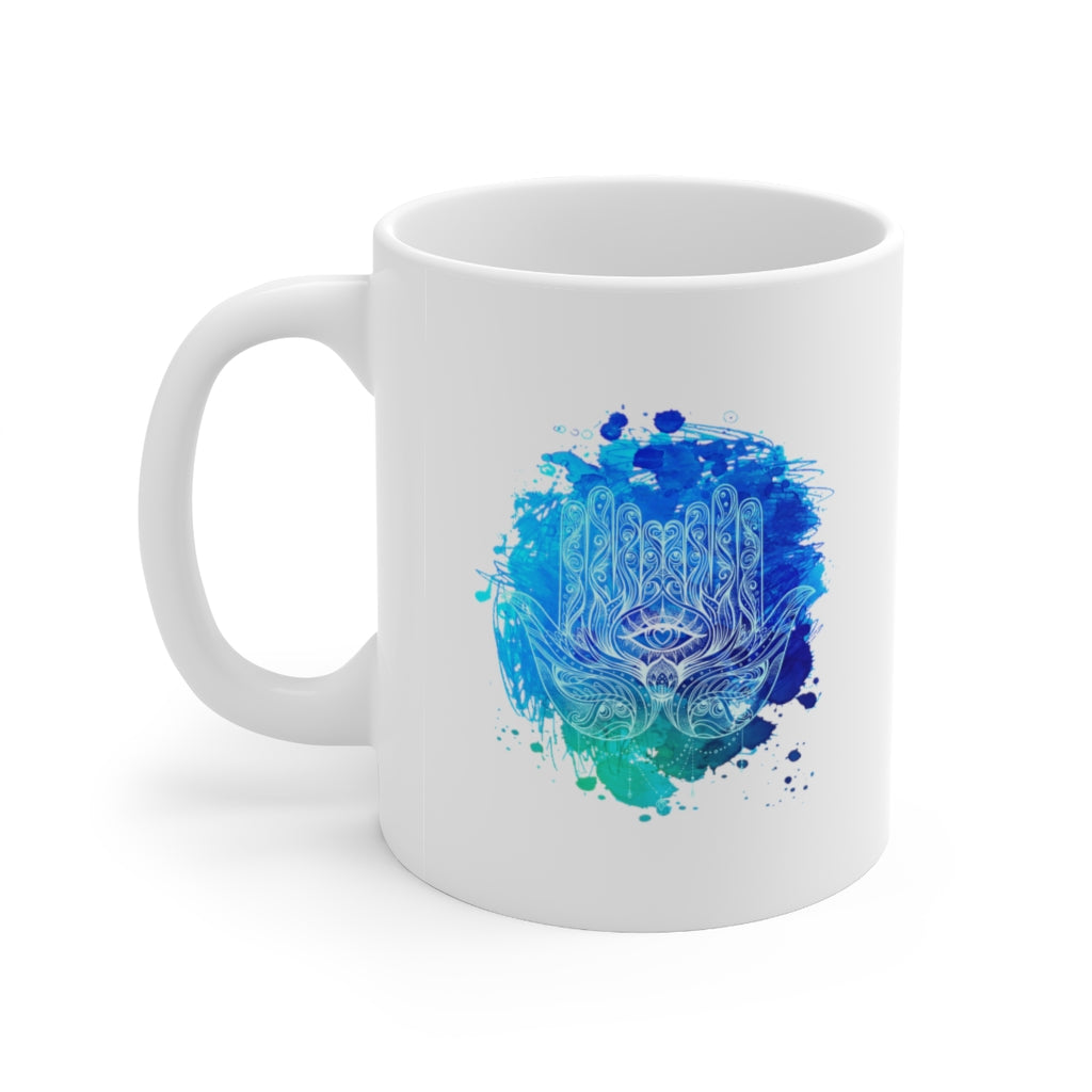 Hamsa Hand 11oz White Mug