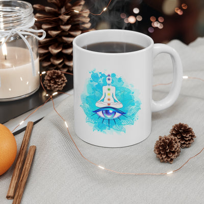 Yoga Chakras 11oz White Mug