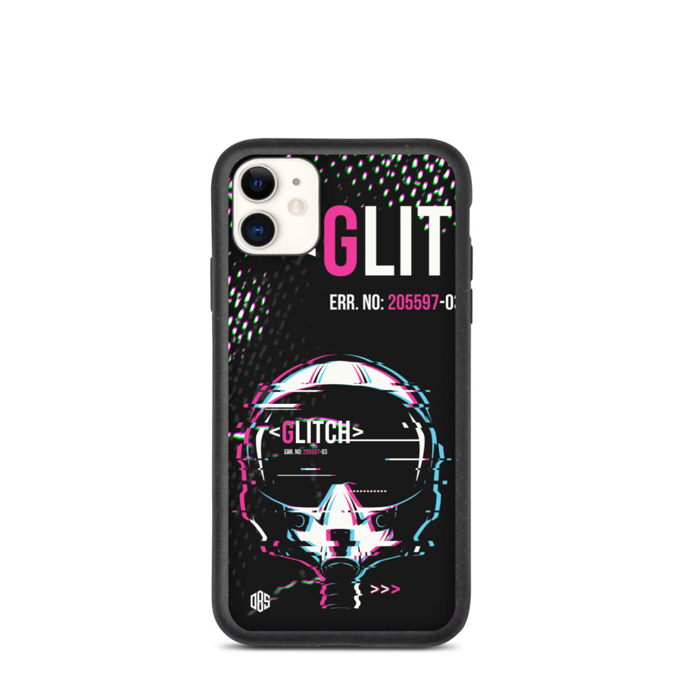 Glitched Reality v1 Biodegradable iPhone Case