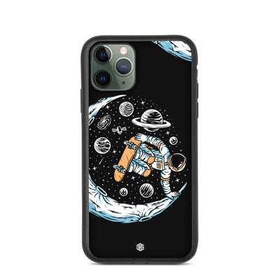 Astronaut Skateboarding On The Moon Biodegradable iPhone Case