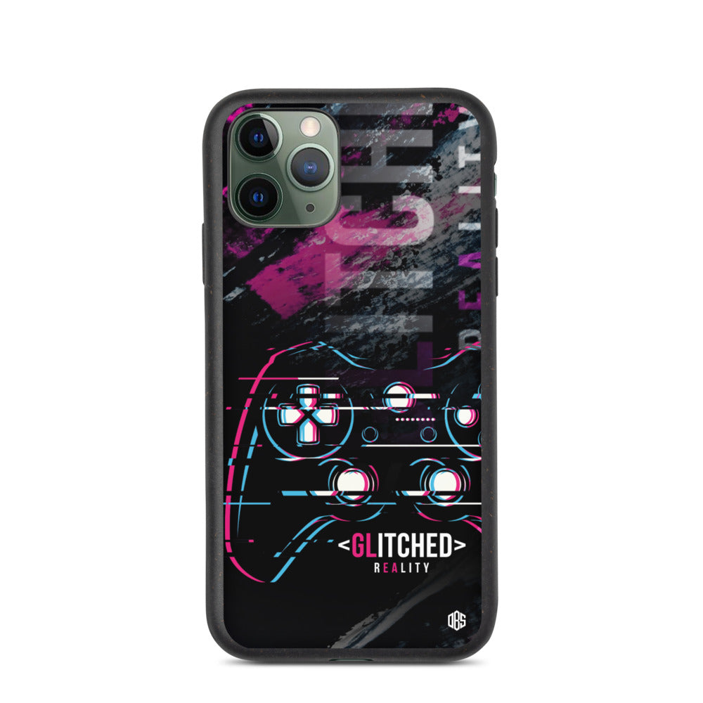 Glitched Reality v2 Biodegradable iPhone Case