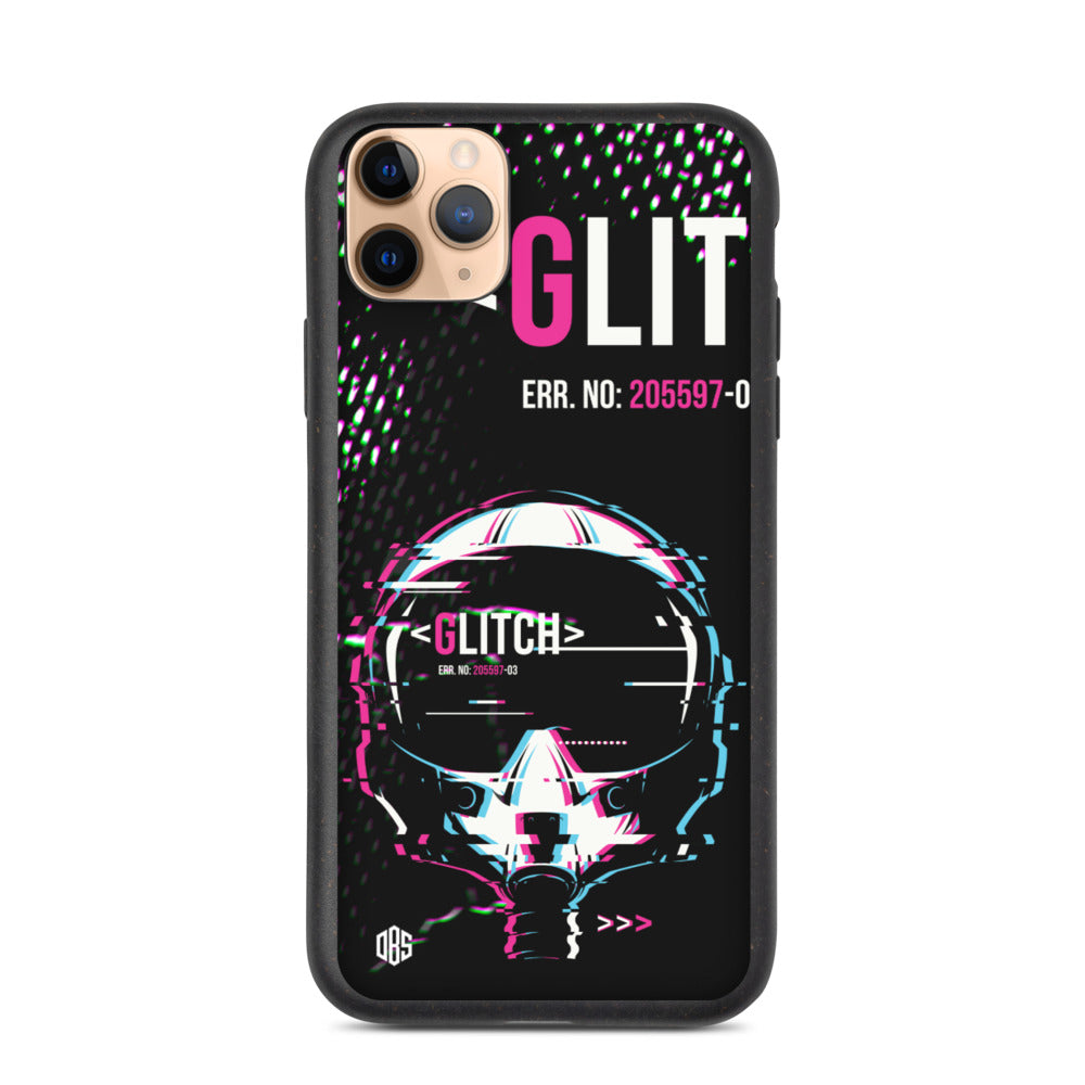 Glitched Reality v1 Biodegradable iPhone Case