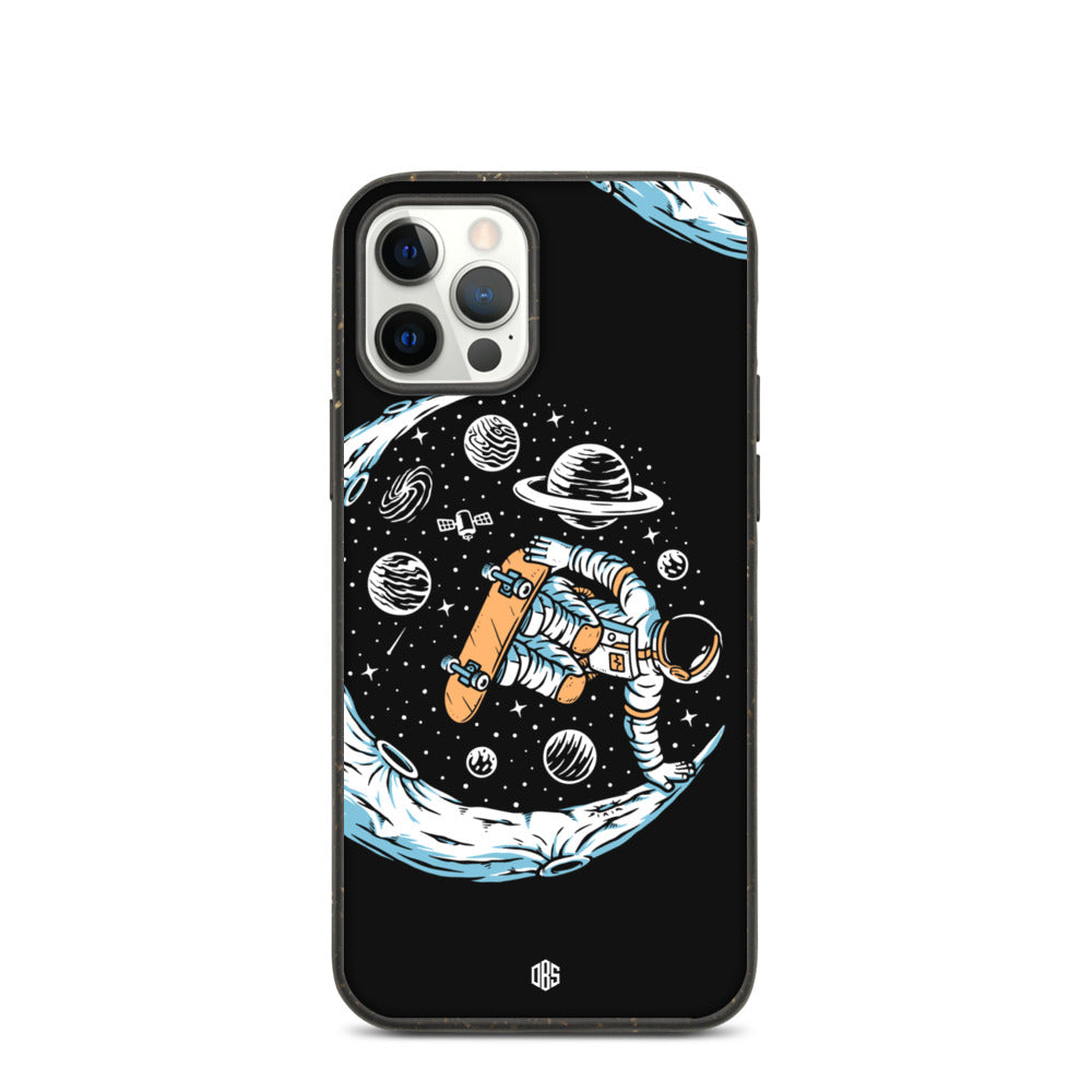 Astronaut Skateboarding On The Moon Biodegradable iPhone Case