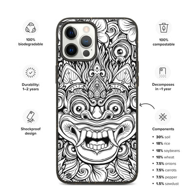 Bali Barong Mask Biodegradable iPhone Case