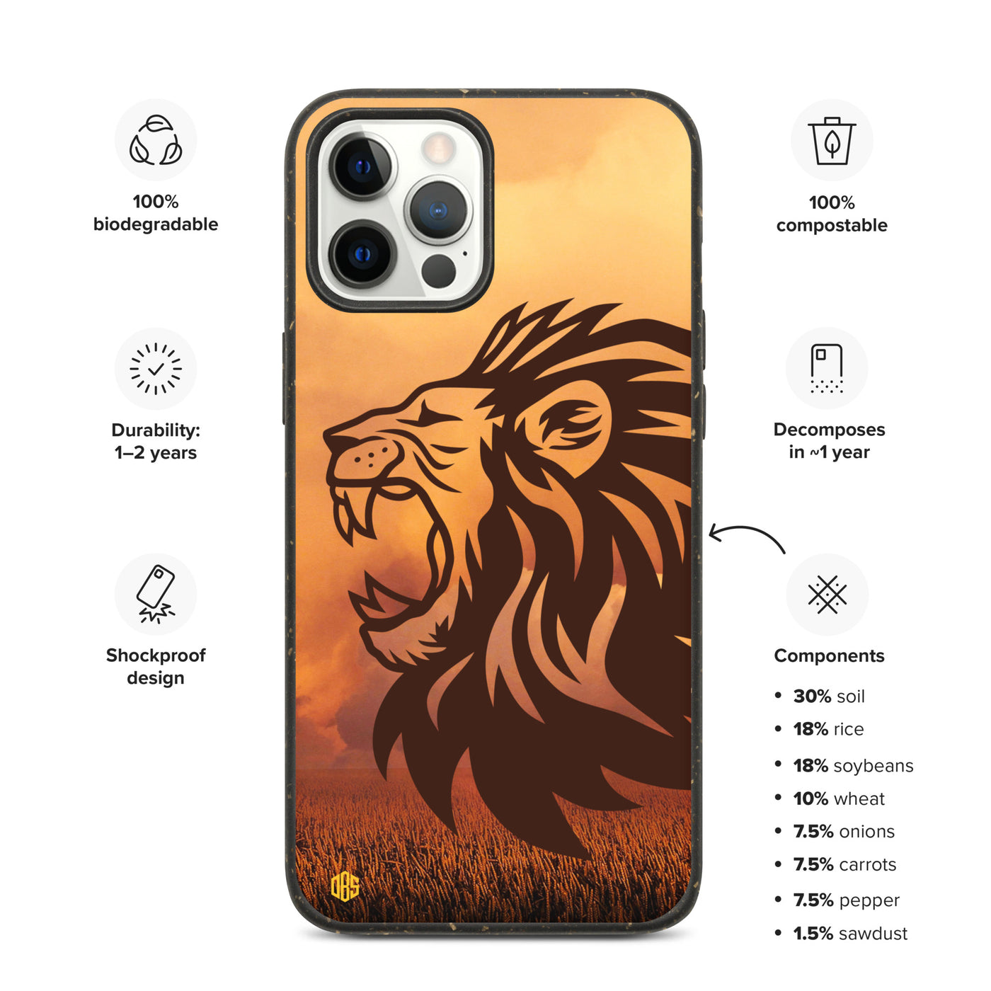 Lion Biodegradable iPhone Case