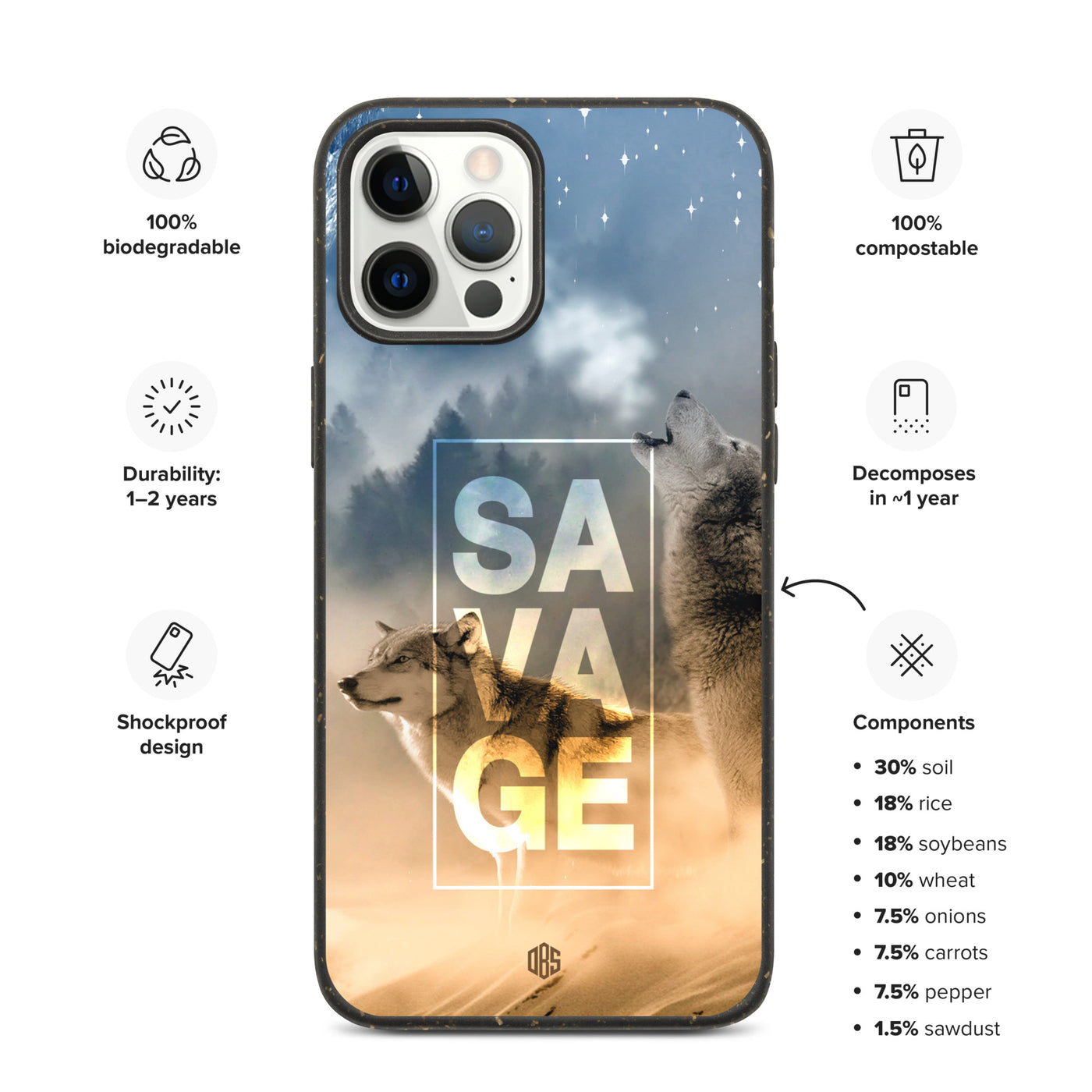 Savage Biodegradable iPhone Case