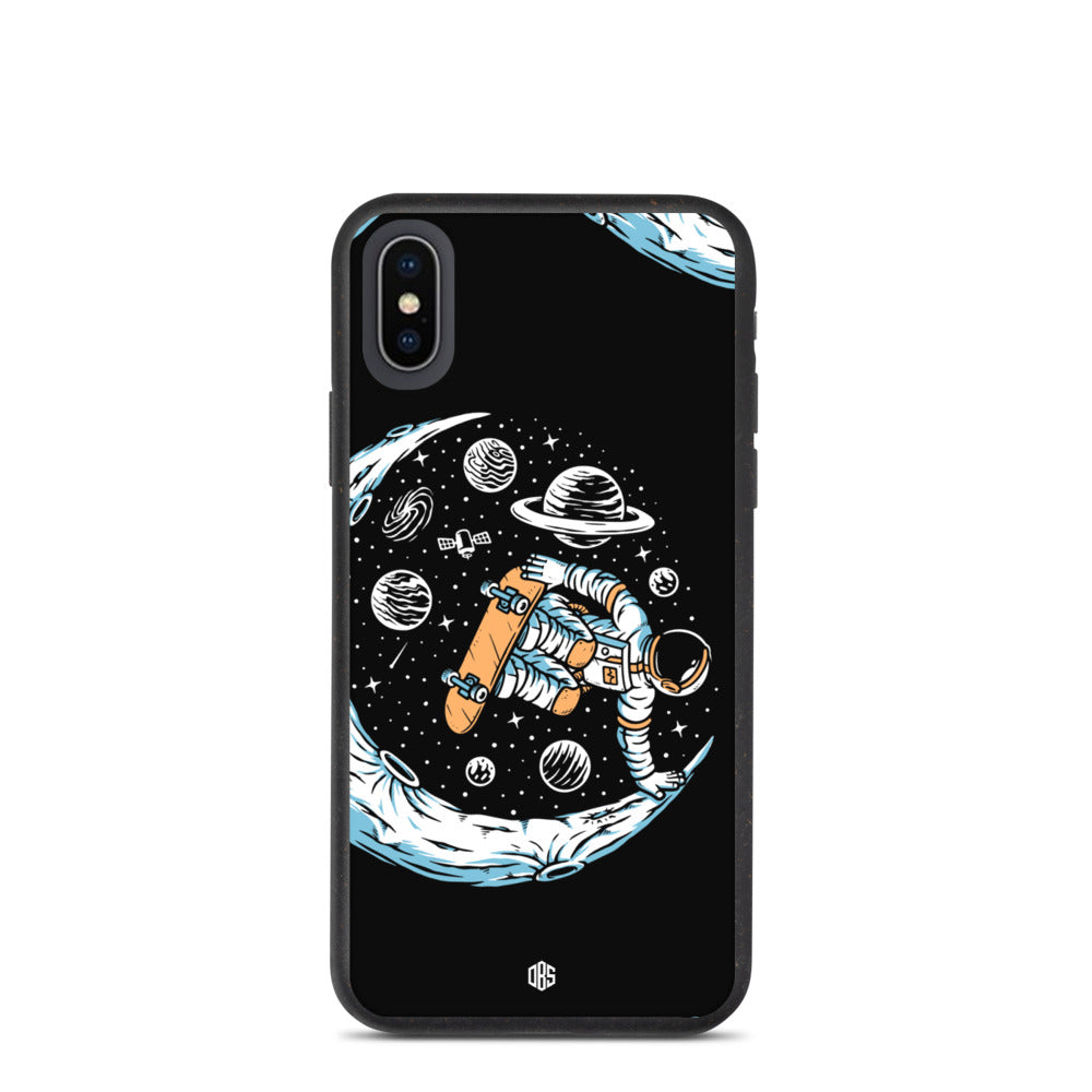 Astronaut Skateboarding On The Moon Biodegradable iPhone Case