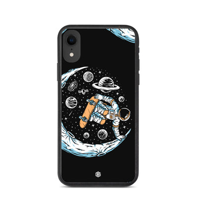 Astronaut Skateboarding On The Moon Biodegradable iPhone Case