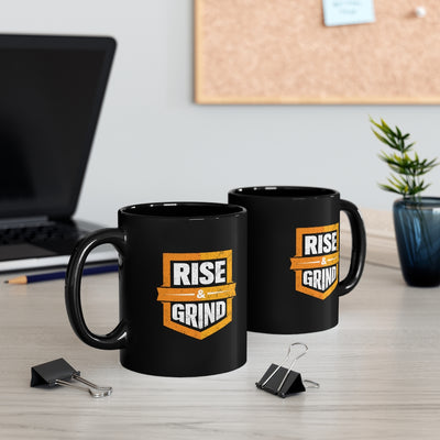 Rise And Grind 11oz Black Mug