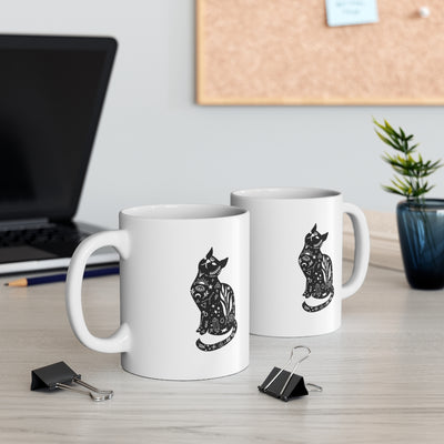 Witchy Cat 11oz White Mug