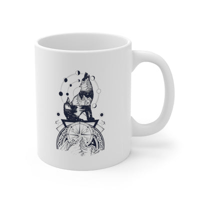 Wolf Adventure 11oz White Mug