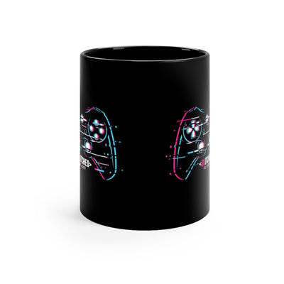 Glitched Reality v2 11oz Black Mug