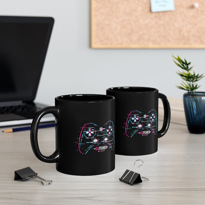 Glitched Reality v2 11oz Black Mug