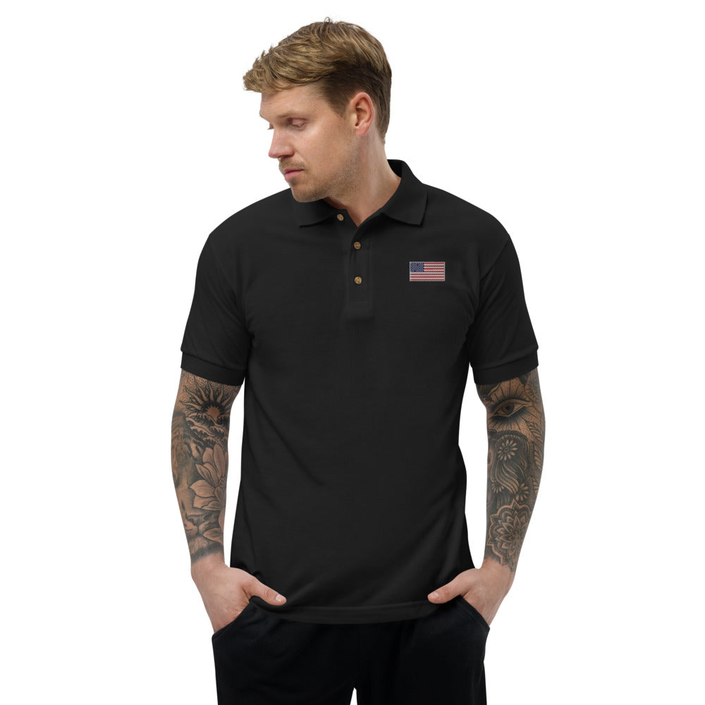 USA Embroidered Polo Shirt