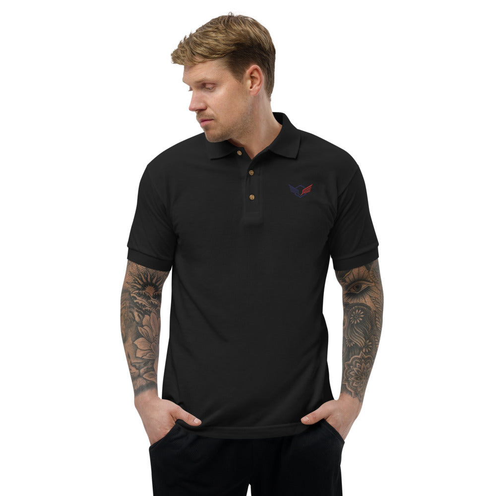 Falcon Wing Embroidered Polo Shirt