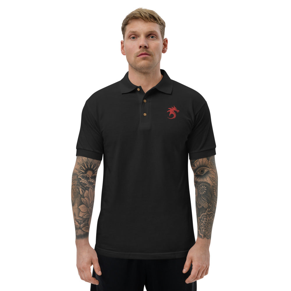 Dragon Embroidered Polo Shirt