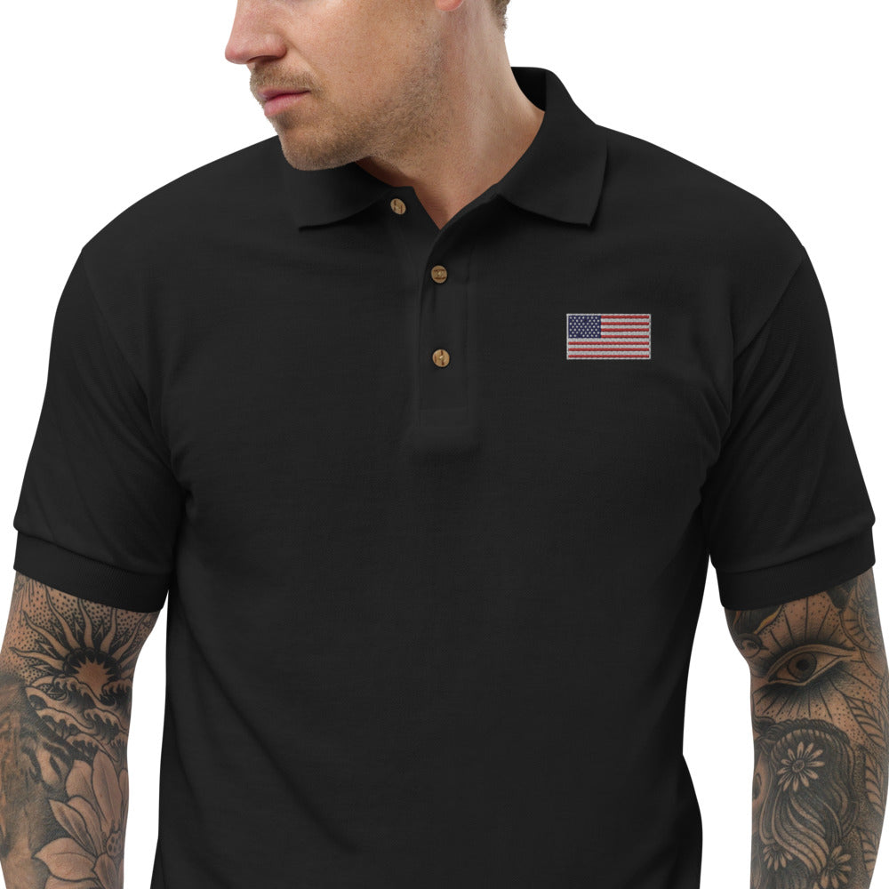 USA Embroidered Polo Shirt