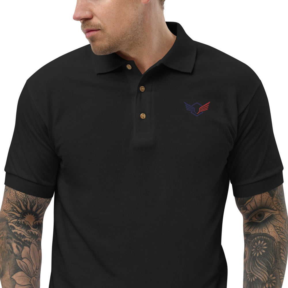 Falcon Wing Embroidered Polo Shirt