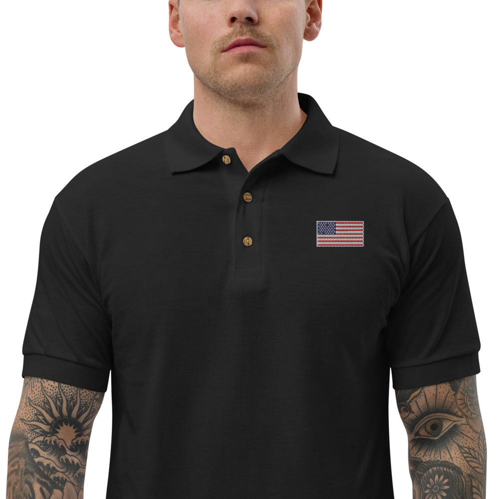 USA Embroidered Polo Shirt