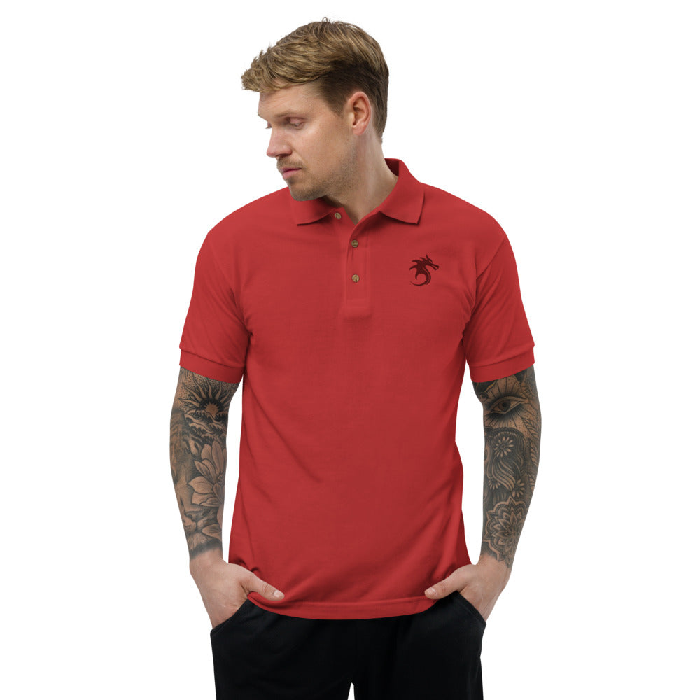 Dragon Embroidered Polo Shirt