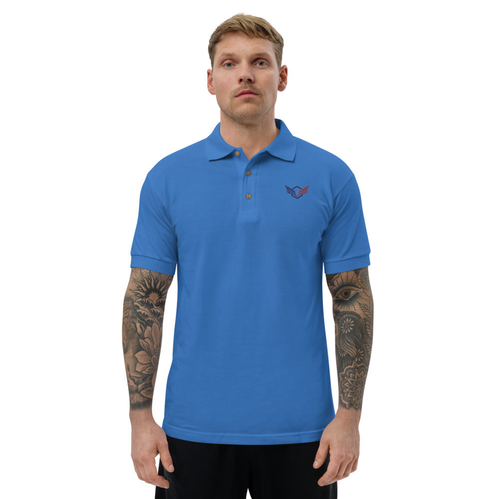 Falcon Wing Embroidered Polo Shirt