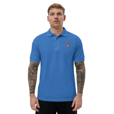 Flame Embroidered Polo Shirt