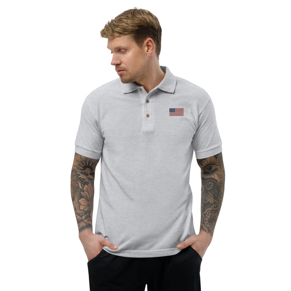 USA Embroidered Polo Shirt