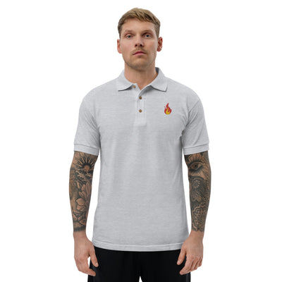 Flame Embroidered Polo Shirt