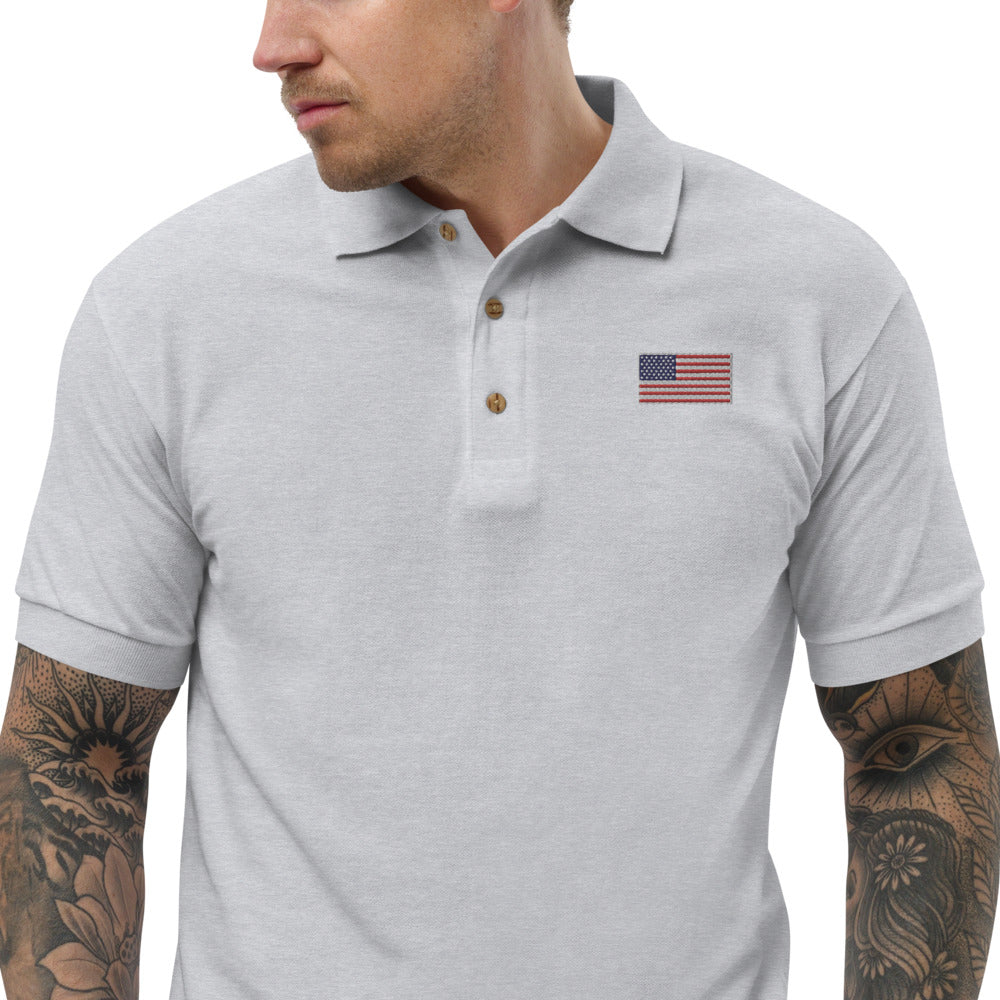 USA Embroidered Polo Shirt