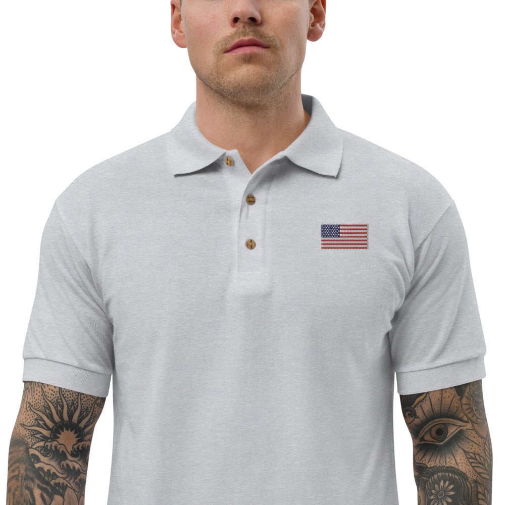 USA Embroidered Polo Shirt