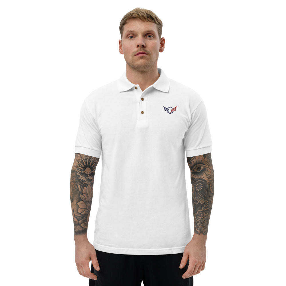 Falcon Wing Embroidered Polo Shirt