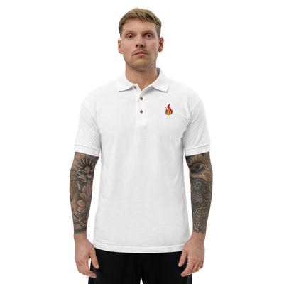 Flame Embroidered Polo Shirt