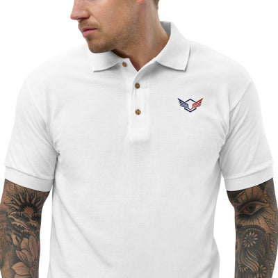 Falcon Wing Embroidered Polo Shirt