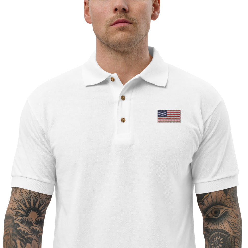 USA Embroidered Polo Shirt