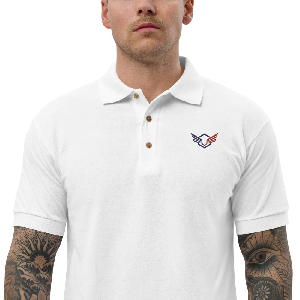 Falcon Wing Embroidered Polo Shirt