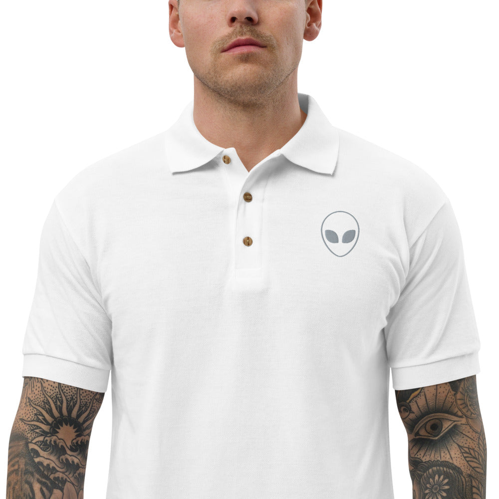 Alien Embroidered Polo Shirt