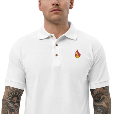 Flame Embroidered Polo Shirt