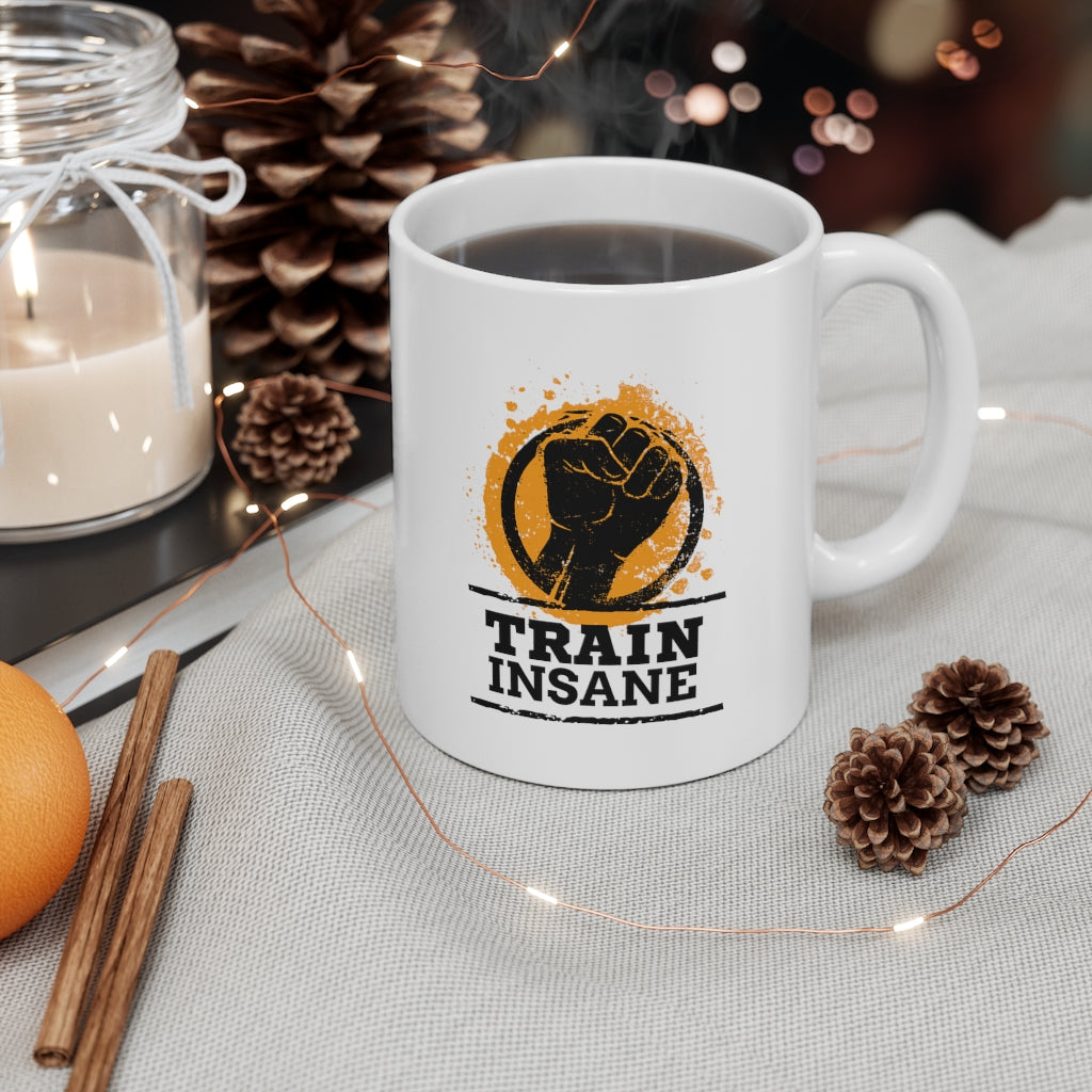 Train Insane 11oz White Mug