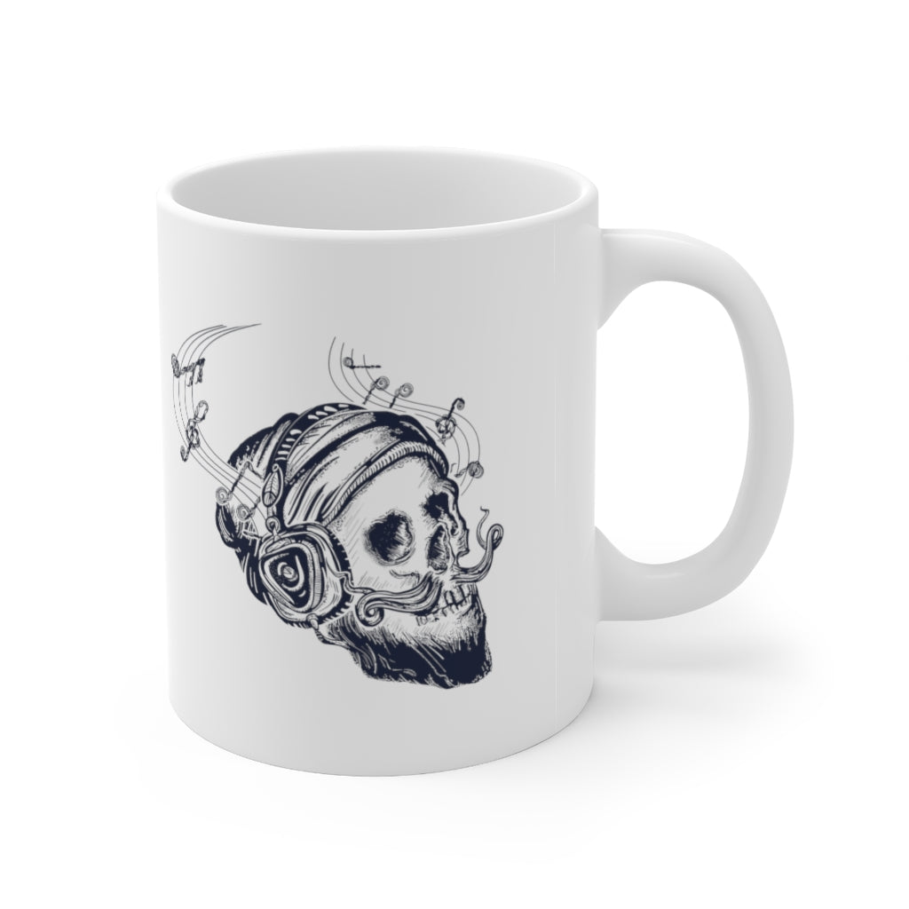 Skull Tunes 11oz White Mug