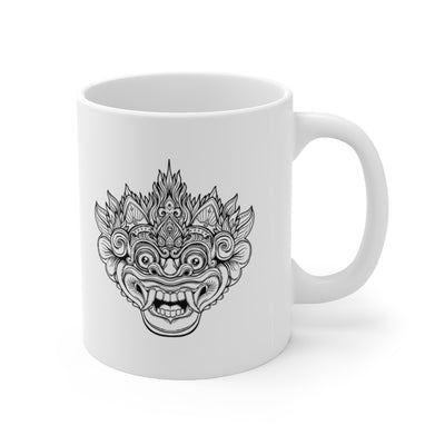 Bali Barong Mask 11oz White Mug