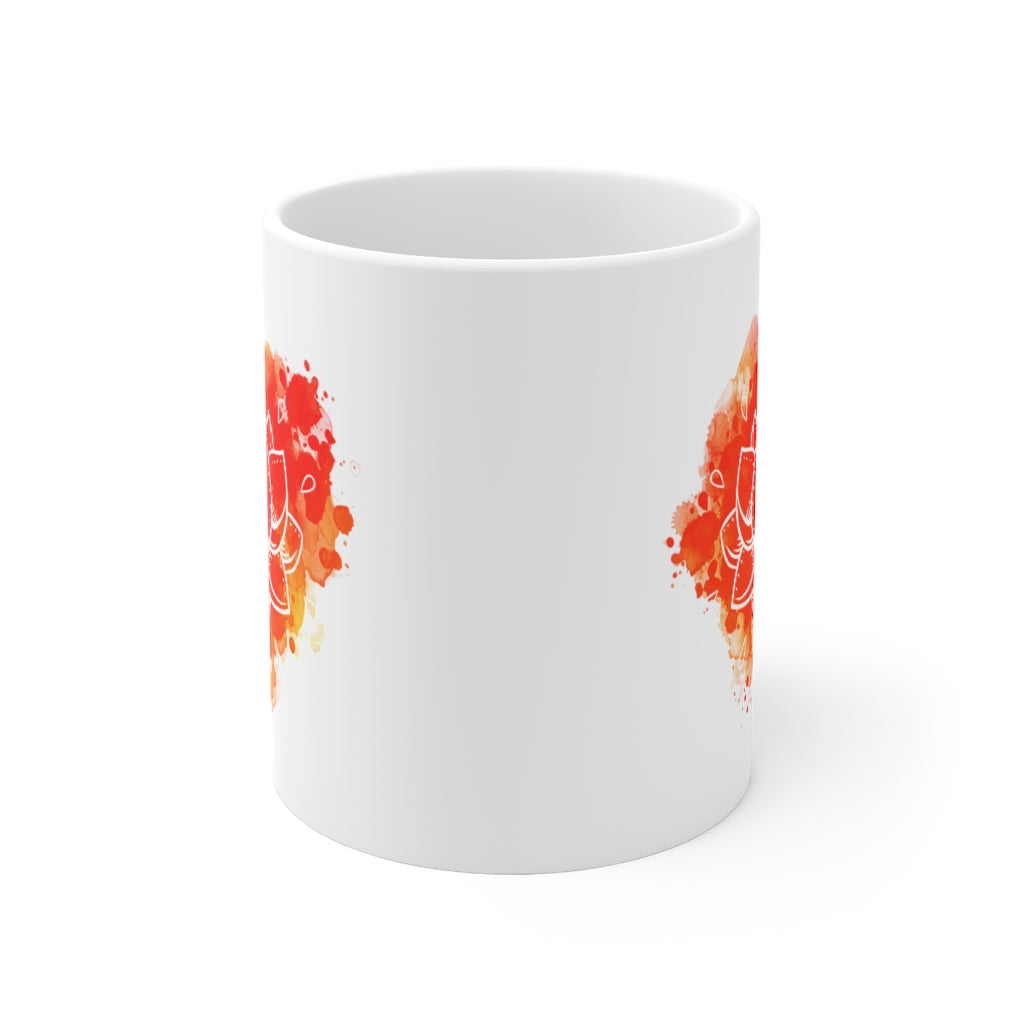 Yoga Lotus Flower 11oz White Mug