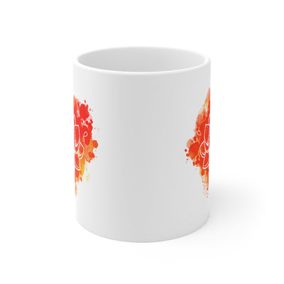 Yoga Lotus Flower 11oz White Mug