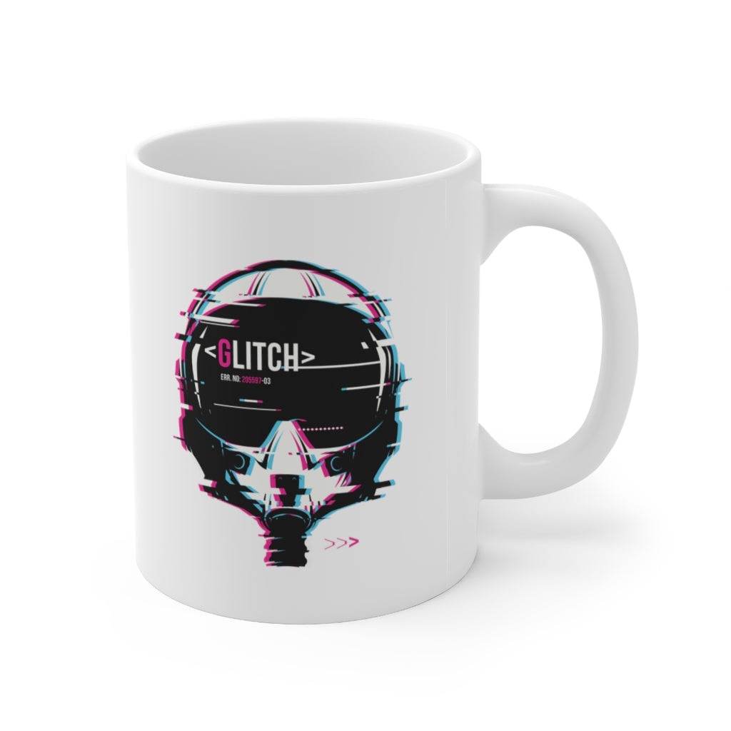 Glitched Reality v1 11oz White Mug