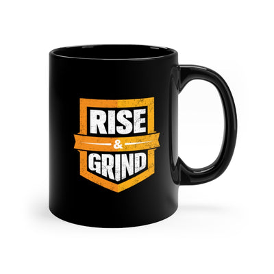 Rise And Grind 11oz Black Mug