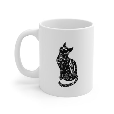 Witchy Cat 11oz White Mug