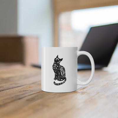 Witchy Cat 11oz White Mug