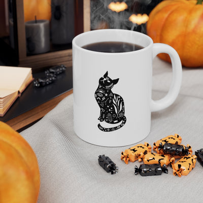 Witchy Cat 11oz White Mug