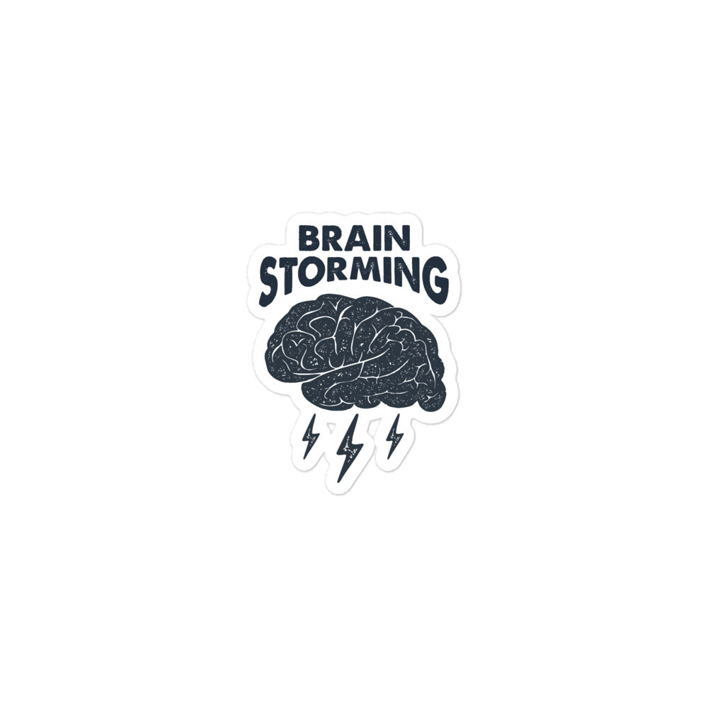 Brain Storming Bubble-free Stickers